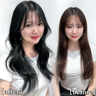 ロング ヘアアレンジ 🏅韓国ヘア/新宿/ レイヤー/KSukeのヘアスタイル