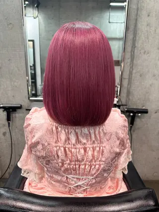 ミディアム カラー 🫧透明感カラー/ エクステ🫧アサミ️のヘアスタイル
