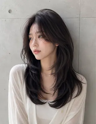 セミロング カラー ヘアアレンジ 🌫️大人韓国ヘア 🌫️naoyaのヘアスタイル