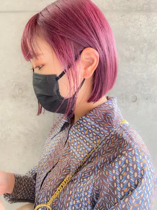 ショート カラー レイヤー暖色カラー 池袋Yamamotoのヘアスタイル