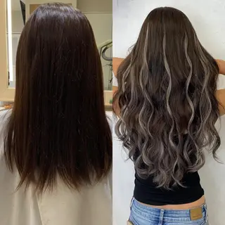 ロング カラー ヘアアレンジ マツエク・マツパ TATSUYA アートディレクターのヘアスタイル