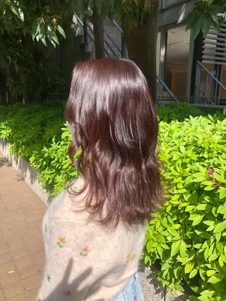 セミロング カラー 銀座/ハイトーン/ hayaka 🖤のヘアスタイル