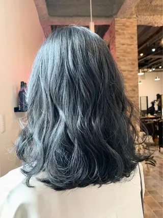 セミロング カラー ヘアカラー&縮毛矯正 STAR☆RIVERのヘアスタイル