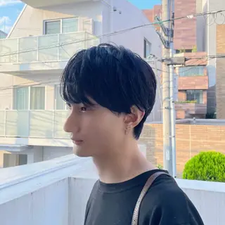 ショート カラー メンズ ブリ—チ🌈カラ— 🌀パ—マ🌿ちえのヘアスタイル