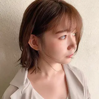 ミディアム カラー 中川 竜誠のヘアスタイル