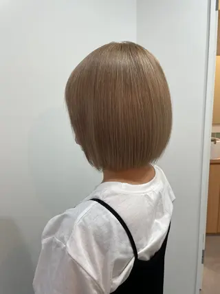 ミディアム カラー ボブ/レイヤーカット 縮毛矯正/コウキ新宿のヘアスタイル