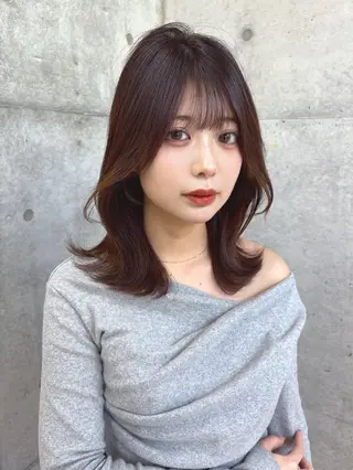ミディアム 福岡縮毛矯正✨️ ストレート 向井和輝のヘアスタイル