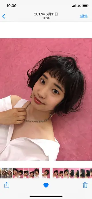 ショート カラー パーマ ヘアアレンジ ✨艶髪✨ 奈須晴香のヘアスタイル