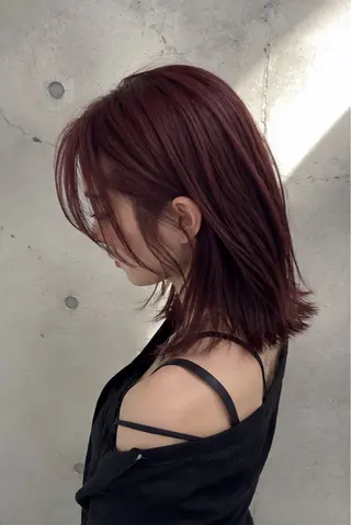 ミディアム 🍓暖色艶髪カラー 桝崎🎀ིྀのヘアスタイル