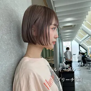 ショート カラー ブリーチ特化 梅田本多翔のヘアスタイル