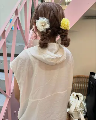 ロング ヘアアレンジ mitsuki ブリーチモデルのヘアスタイル