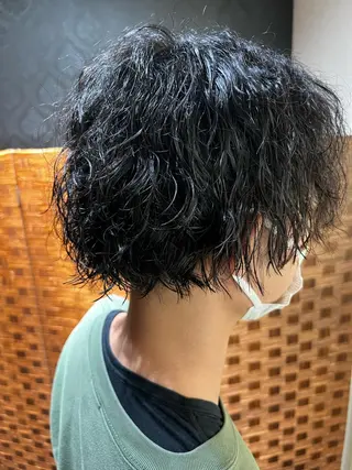 ミディアム パーマ 🏅メンズ特化 ヤマクラ タイキのヘアスタイル