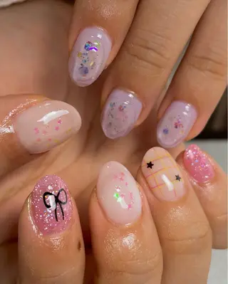 ネイル tsumeya ゆるかわ手描きネイルのネイルデザイン