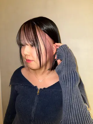 ミディアム カラー ブリーチカラー特化 梅田中崎町/あかりのヘアスタイル