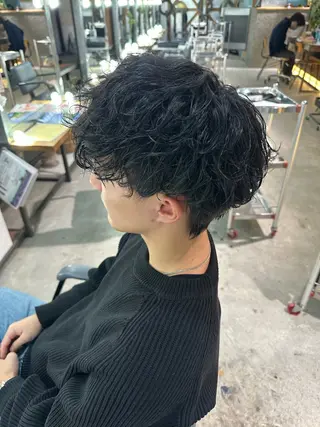 ショート パーマ メンズ 溜一太／似合わせ/ メンズカットのヘアスタイル