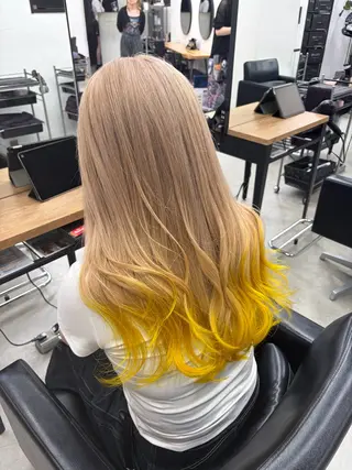 ロング カラー RYOSUKE ハイトーンのヘアスタイル