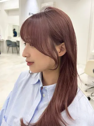 ロング カラー ヘアアレンジ momo /レイヤー/暖色のヘアスタイル