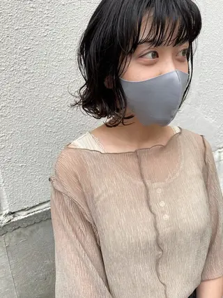 ミディアム ayane⭐️ボブ・ ショート・パーマのヘアスタイル
