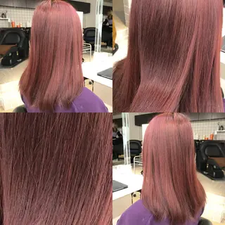 ロング カラー ハイトーン×レイヤー カットTAKUMIのヘアスタイル