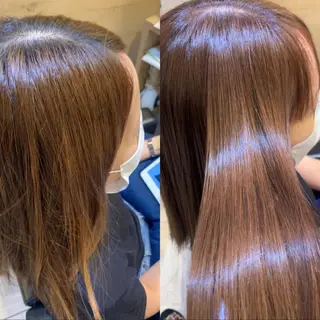 セミロング ☘️大人女性の艶髪 縮毛矯正☘️広田 諒のヘアスタイル