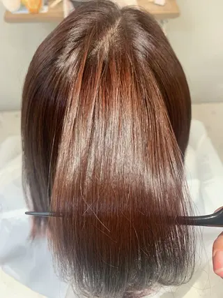 ミディアム カラー 奥田 彩乃🧸🩵のヘアスタイル