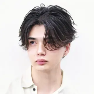 ショート カラー パーマ ヘアアレンジ メンズ メンズメッシュパーマ 😈 RIKU渋谷のヘアスタイル