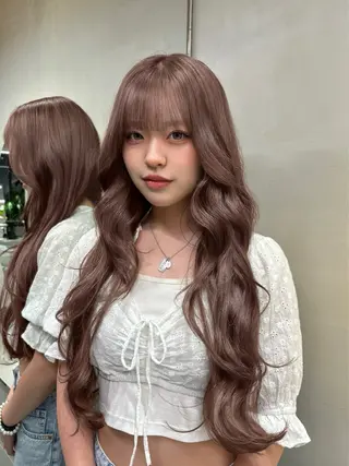 ロング カラー 中川 舞依のヘアスタイル