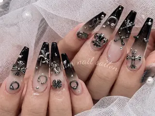 ネイル エツメ💅 長さ出し🎀デザインのネイルデザイン