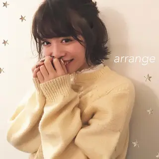 ミディアム ヘアアレンジ 市川 千夏のヘアスタイル