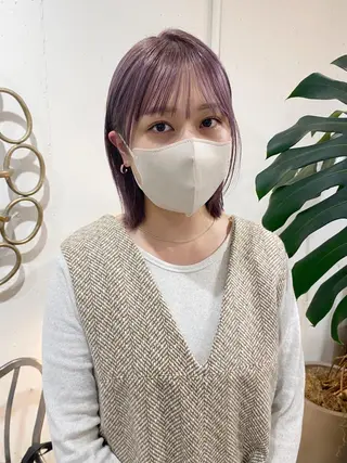 ミディアム サトウ ナナのヘアスタイル