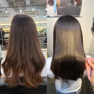 セミロング 縮毛矯正/レイヤー カット⭐️SHOTAのヘアスタイル