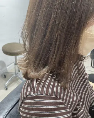 ミディアム カラー 暖色カラー🍊 ボブ🌿顔周りcutのヘアスタイル