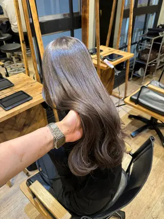 セミロング 新宿/顔周りカット +レイヤー=しずく♩のヘアスタイル