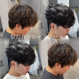 パーマ メンズ 久富 飛義のヘアスタイル