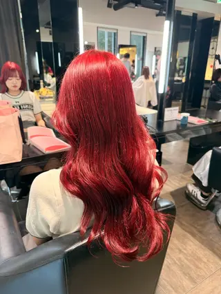 ロング カラー レイヤーカット 透明感カラーROKUのヘアスタイル