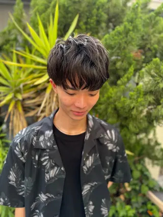 ショート パーマ ヘアアレンジ メンズ ちこ .のヘアスタイル
