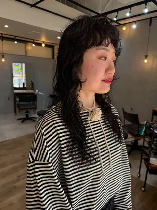 ロング パーマ Basis 田口豪司のヘアスタイル
