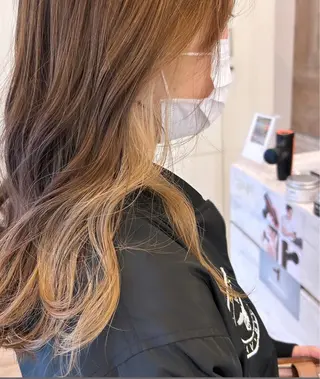 ロング カラー 舟橋 りんかのヘアスタイル