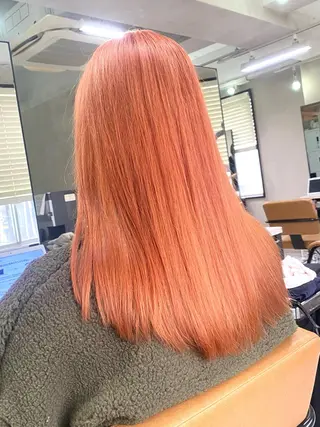 セミロング カラー 脱!黒髪 ダブルカラー【上野】のヘアスタイル