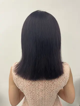 ミディアム カラー ヘアアレンジ 💓色落ちまで綺麗な 垢抜けカラー💓のヘアスタイル