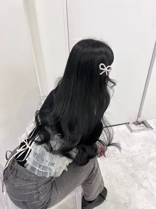 ロング 韓国ワンホン透明感 カラー✨🖤ここあのヘアスタイル