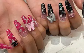 ネイル 韓国/ワンホン/長さ 出しつけ放題🎀のネイルデザイン