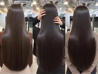 ロング カラー 柔らかくしなやかな 髪質改善　テラサカのヘアスタイル
