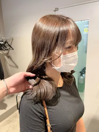 セミロング カラー パーマ ヘアアレンジ メンズ 上品＆韓国風 🥀海心🥀のヘアスタイル