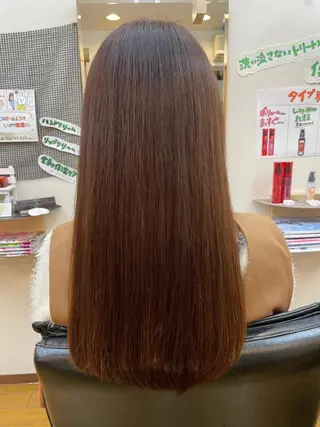 ロング 縮毛矯正モデル募集中 美容室HATSUのヘアスタイル