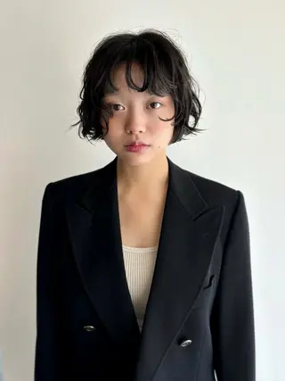 ショート パーマ 似合わせカット/ パーマ/藤田和樹のヘアスタイル