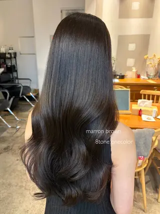ロング カラー 上岡 みゆうのヘアスタイル