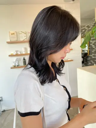 セミロング 藤村 翔充のヘアスタイル
