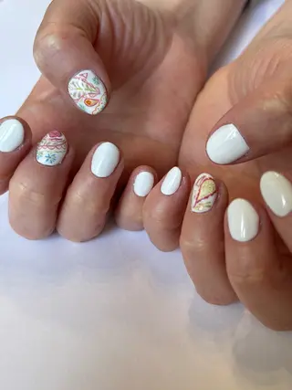 ネイル 手描き🌸ニュアンス monny nailのネイルデザイン