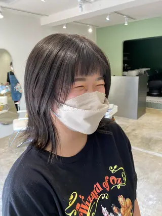 ミディアム Sabby氏川洸希 パーマのヘアスタイル